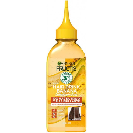 GARNIER FRUCTIS HAIR DRINK BANANE APRÈS-SHAMPOING LIQUIDE INSTANTANÉ 200ML GARNIER FRUCTIS HAIR DRINK BANANE APRÈS-SHAMPOING LIQUIDE INSTANTANÉ 200ML