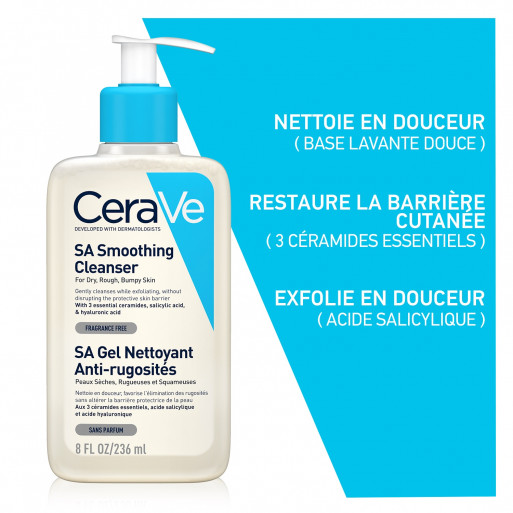 CeraVe SA Gel Nettoyant Anti-Rugosités 236 ml CeraVe SA Gel Nettoyant Anti-Rugosités 236 ml