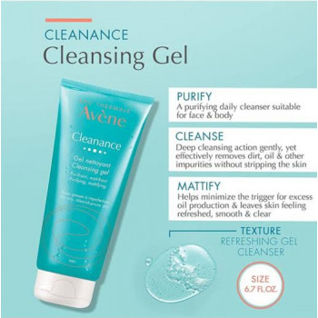 Avène Cleanance Gel Nettoyant Peaux Grasses 200 ml