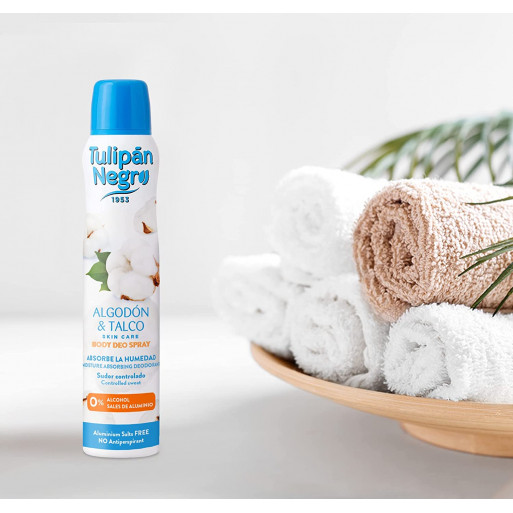 Tulipán Negro Deo Spray – avec Parfum de Coton & Poudre – 200 ml