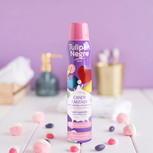 Tulipán negro, bonbons fantaisie Déodorant spray, Sweat contrôlée, 200 ml