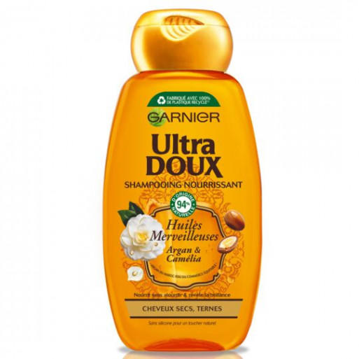 Garnier Ultra Doux Shampooing Huiles Merveilleuses Argan Camélia, 250ml