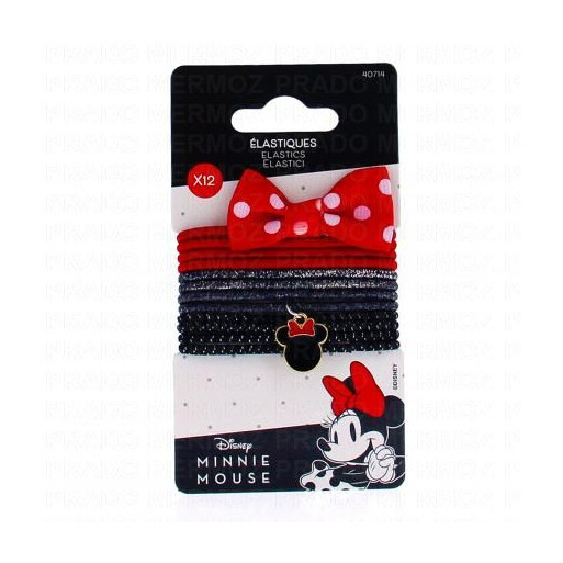 ELITE Minnie Mouse - Elastiques avec nœuds x12
