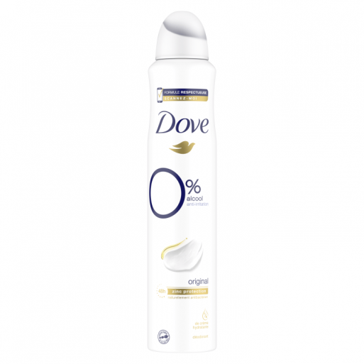 Dove Déodorant Original 0% alcool Spray 200ml