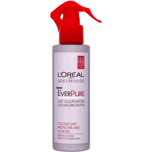 L'oréal Spray Protecteur Filtres Uv Cheveux Teints Ever Pure 200 Ml.