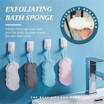 BABY PAINLESS Éponge de bain indolore en luffa exfoliante super douce pour adultes, enfants et femmes enceintes