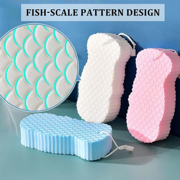 BABY PAINLESS Éponge de bain indolore en luffa exfoliante super douce pour adultes, enfants et femmes enceintes