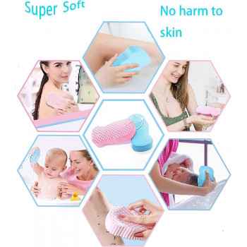BABY PAINLESS Éponge de bain indolore en luffa exfoliante super douce pour adultes, enfants et femmes enceintes