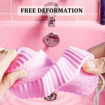 BABY PAINLESS Éponge de bain indolore en luffa exfoliante super douce pour adultes, enfants et femmes enceintes