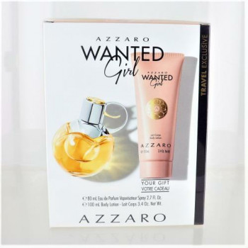 Azzaro Wanted Girl Set, Femme : Eau de Parfum, 80 ml + Lotion pour le Corps, 100 ml