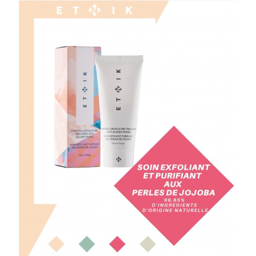ETNIK COSMETICS - Soin du visage exfoliant purifiant aux perles de jojoba - 75 ml ETNIK COSMETICS - Soin du visage exfoliant purifiant aux perles de jojoba - 75 ml