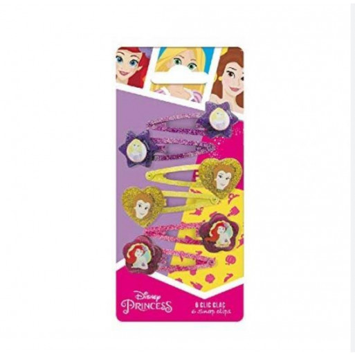 DISNEY PRINCESS Clips pression Disney x6 Princesse DISNEY PRINCESS Clips pression Disney x6 Princesse