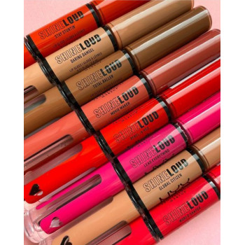 NYX PROFESSIONAL MAKEUP Rouge à lèvres liquide Shine Loud longue tenue avec brillant à lèvres transparent
