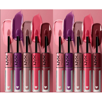 NYX PROFESSIONAL MAKEUP Rouge à lèvres liquide Shine Loud longue tenue avec brillant à lèvres transparent