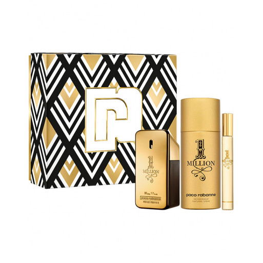 PACO RABANNE One Million For Men Eau De Toilette Coffret 3 Piéces PACO RABANNE One Million For Men Eau De Toilette Coffret 3 Piéces