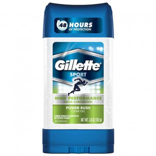 Gillette Sport Power Rush Antisudorifique Gel Déodorant Transparent 107G
