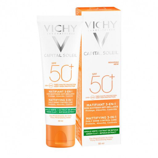 VICHY Protection solaire matifiant 3en1 SPF50+ 50ML VICHY Protection solaire matifiant 3en1 SPF50+ 50ML