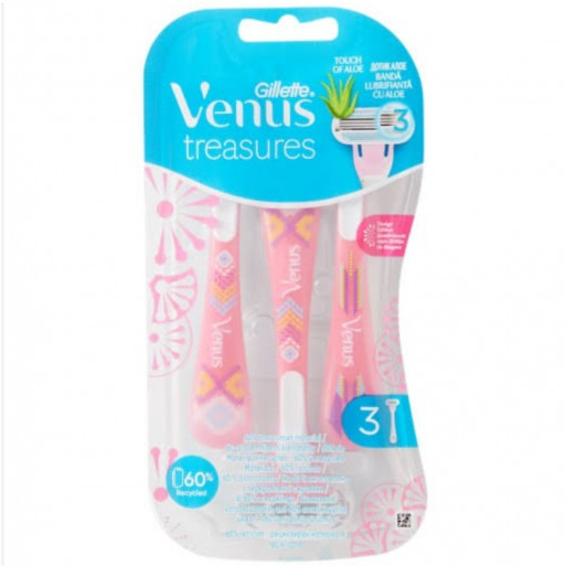 Gillette Simply Venus 3 Rasoir Jetable Treasures 3lames Rose