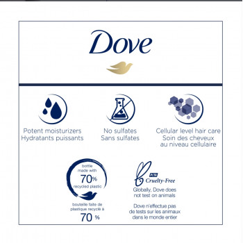 Dove Hair Therapy Shampooing Remède contre la casse sans sulfate 400 ml