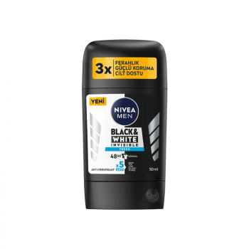 Nivea Men Black&White Invisible Fresh 48H Déodorant Stick Anti-perspirant 50 ml