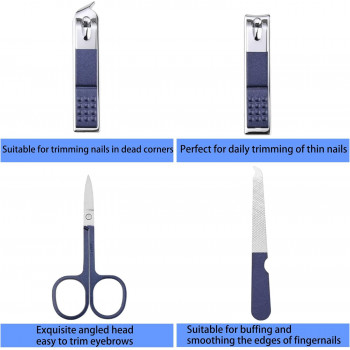 TIANQI Kit De Manucure Coupe-Ongles Acier Inoxydable 7 En 1