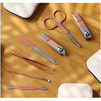 TIANQI Kit De Manucure Coupe-Ongles Acier Inoxydable 7 En 1