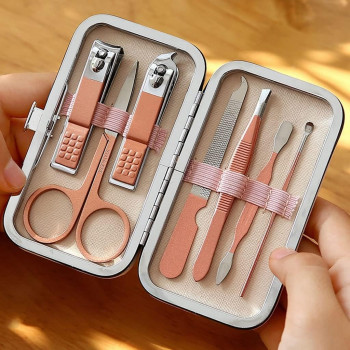 TIANQI Kit De Manucure Coupe-Ongles Acier Inoxydable 7 En 1