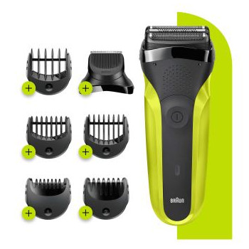 Braun 3en1 Noir Vert – 300 Bt - S3 Rasage et coiffure