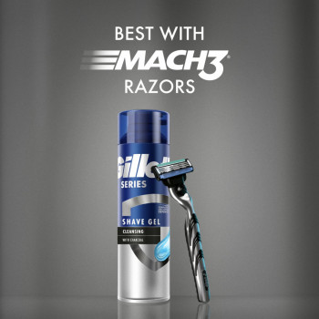 Gillette Series Gel de rasage nettoyant au charbon 200 ml