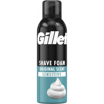 Gillette Classic Sensitive Mousse à Raser Sensitive pour hommes 200 ml