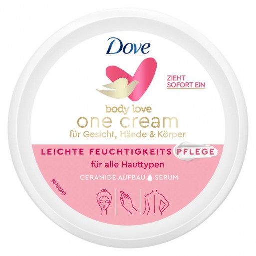 Dove One Cream Crème pour le corps - Hydratation légère - 250 ml Dove One Cream Crème pour le corps - Hydratation légère - 250 ml