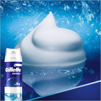 GILLETTE Mousse à Raser Série Sensitive Cool Menthol 250ml