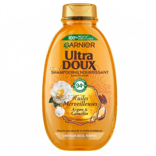 Garnier Ultra Doux Shampooing Huiles Merveilleuses Argan Camélia, 300ml Garnier Ultra Doux Shampooing Huiles Merveilleuses Argan Camélia, 300ml