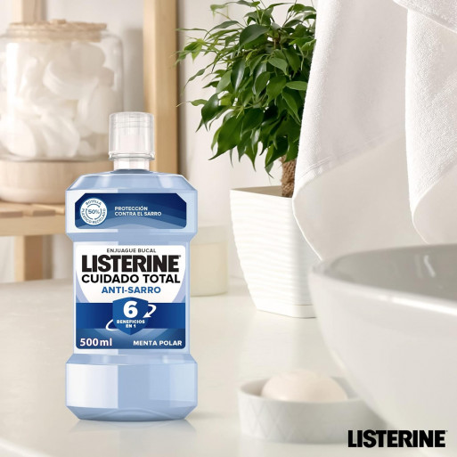 Listerine Total Care Anti-Tarot Saveur Menthe Polaire 500 ml Listerine Total Care Anti-Tarot Saveur Menthe Polaire 500 ml