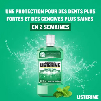 LISTERINE BAIN DE BOUCHE PROTECTION DENTS ET GENCIVES MENTHE FRAÎCHE 500 ML