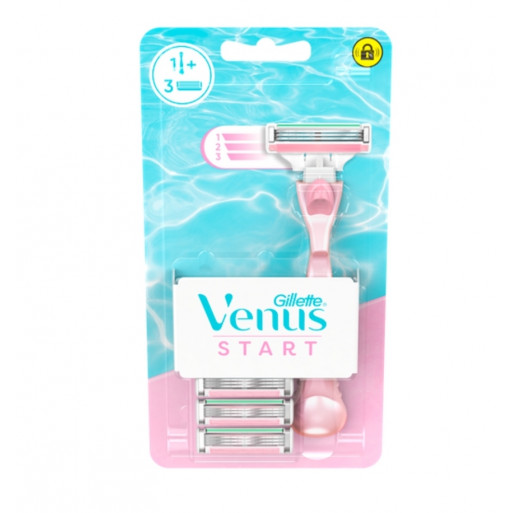 Gillette Venus Start Rasoir 3 Lames - 3 têtes de rechange - pour femme Gillette Venus Start Rasoir 3 Lames - 3 têtes de rechange - pour femme
