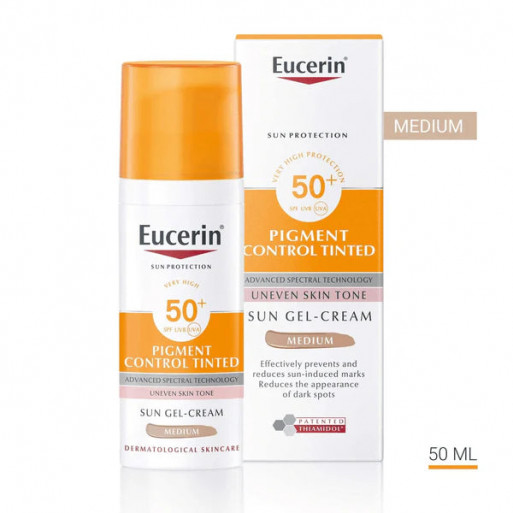 EUCERIN SUN PIGMENT CONTROL TINTED (MEDIUM )SPF 50+ gel crème 50ML EUCERIN SUN PIGMENT CONTROL TINTED (MEDIUM )SPF 50+ gel crème 50ML
