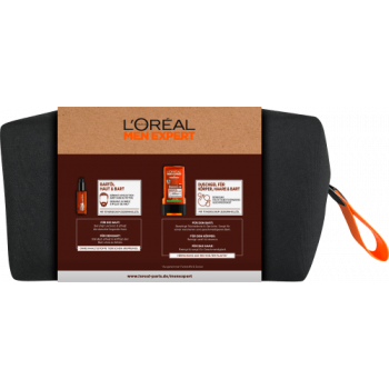 L'Oréal Men Expert Trousse Huile de barbe - Huile à Barbe Peau & Barbe 30Ml - Gel Douche 300Ml