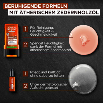 L'Oréal Men Expert Trousse Huile de barbe - Huile à Barbe Peau & Barbe 30Ml - Gel Douche 300Ml