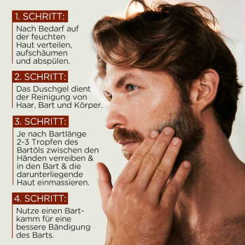 L'Oréal Men Expert Trousse Huile de barbe - Huile à Barbe Peau & Barbe 30Ml - Gel Douche 300Ml