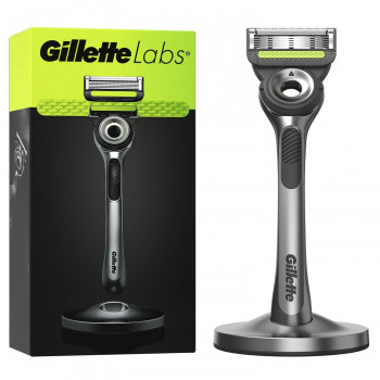 GILLETTE Labs Rasoir pour Homme Exfoliant - Le socle + Le manche + 1 Lame -