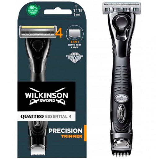 WILKINSON Rasoir Et Tondeuse Homme Quattro Essential 4 Precision WILKINSON Rasoir Et Tondeuse Homme Quattro Essential 4 Precision