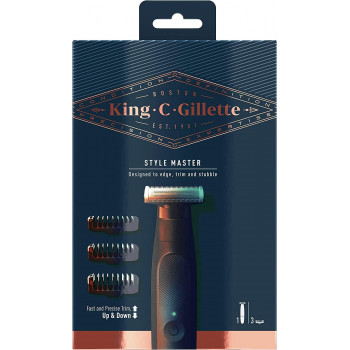 KING . C . GILLETTE Tondeuse Sans Fil pour Barbe Courte Style Master