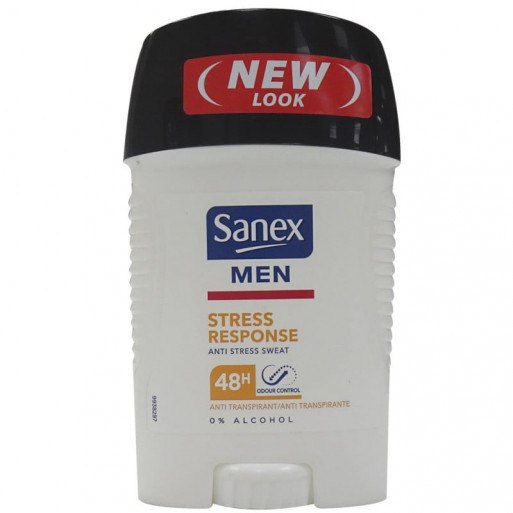 Sanex Stick Men Stress Response (anti transpirant) 48h 0%Alcohol 50ml