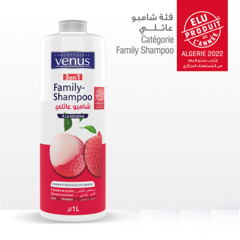 VENUS Family Shampoing 3 en 1 A l’extrait de Lychee 1L