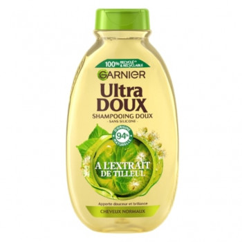 GARNIER ULTRA DOUX Shapooing À l’Extrait De Tilleul Sans Silicone 300 ml