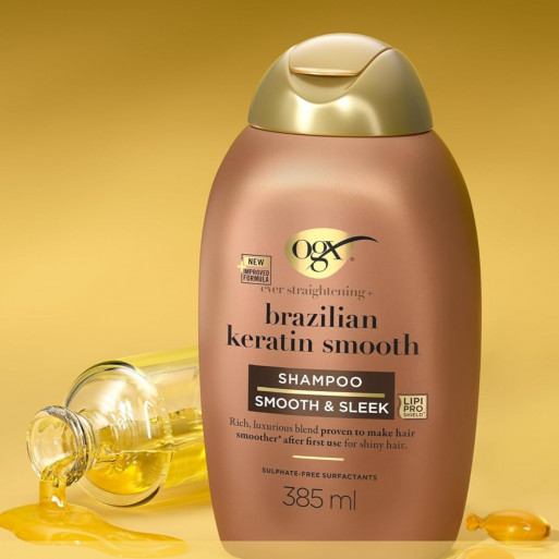 OgX Shampoing à la kératine brésilienne Sans Sulfate 385 ml