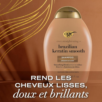 OgX Shampoing à la kératine brésilienne Sans Sulfate 385 ml