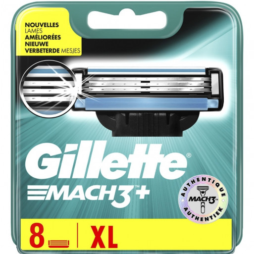 GILLETTE Mach3 + 8 Recharges Lames De Rasoirs XL GILLETTE Mach3 + 8 Recharges Lames De Rasoirs XL