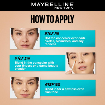 Maybelline New York Fit Me Anti-cernes à couvrance totale, mat et sans pores, ultra-mélangable 6,8 ml